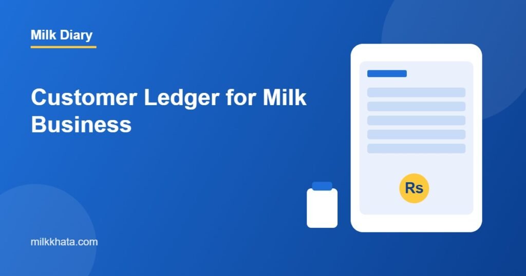 Customer ledger for milk business illustration
