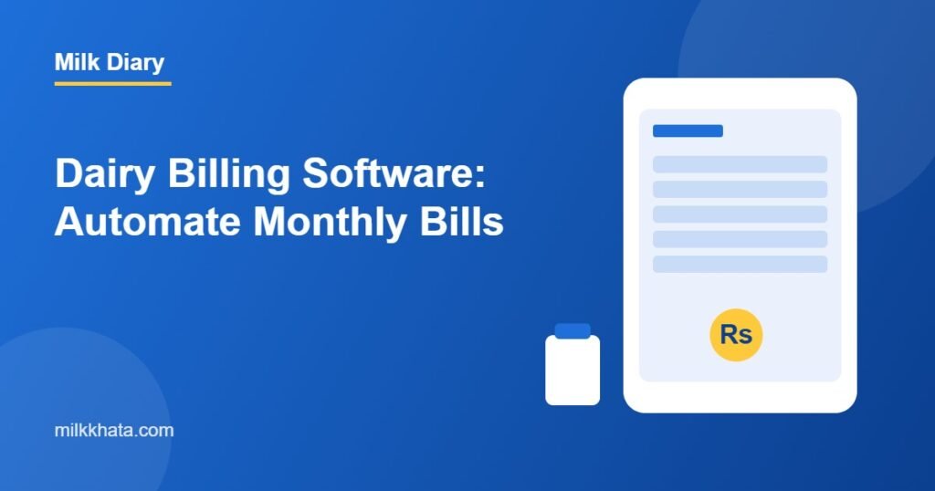Dairy billing software automated milk bills illustration