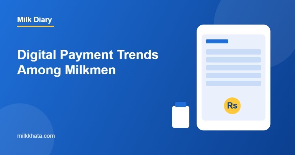 Digital payment trends among Indian milkmen illustration