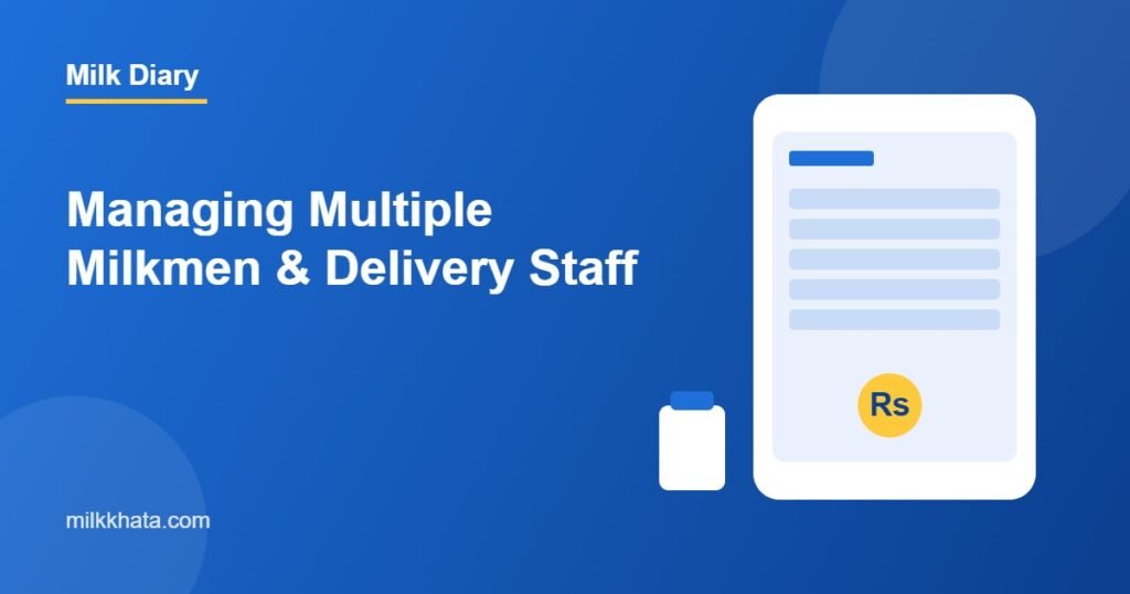 Managing multiple milkmen and delivery staff illustration