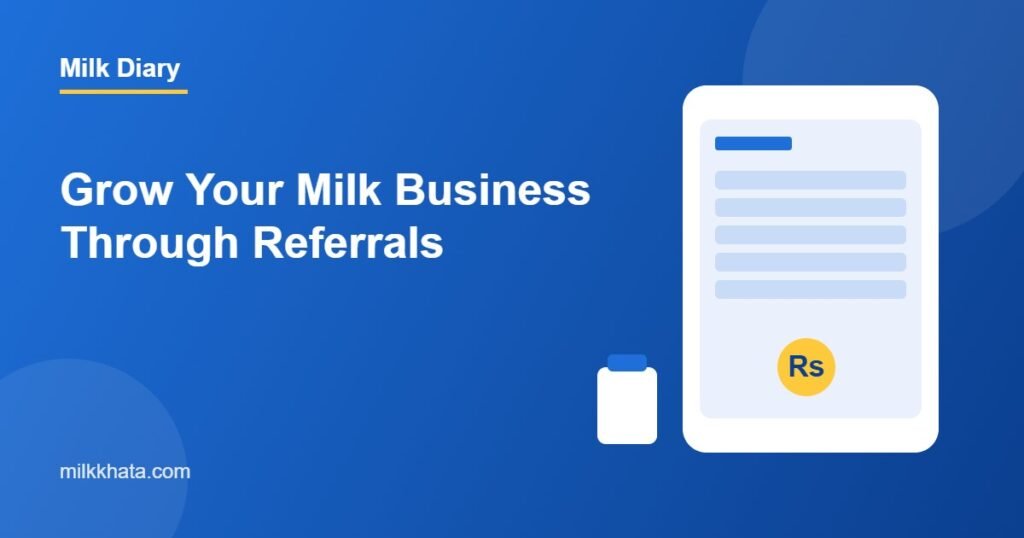 Milk delivery business growth through referrals illustration