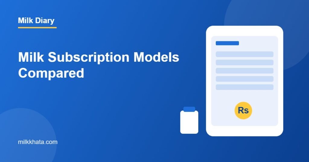 Milk delivery subscription models illustration